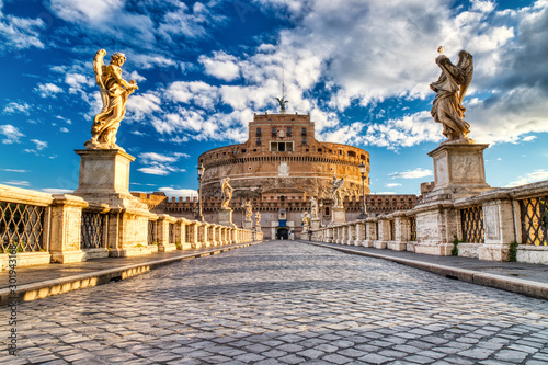 Photos Saint Angelo Castle on a Sunny Day, Castel Sant Angelo in Rome
