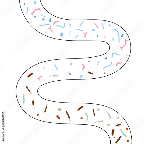 Vector isolated illustration of probiotics