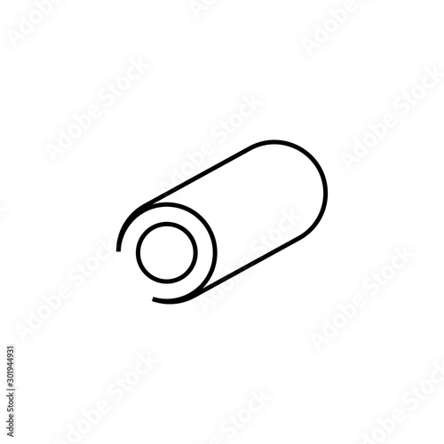 Salami sausage icon. Meat food symbol. Logo design element