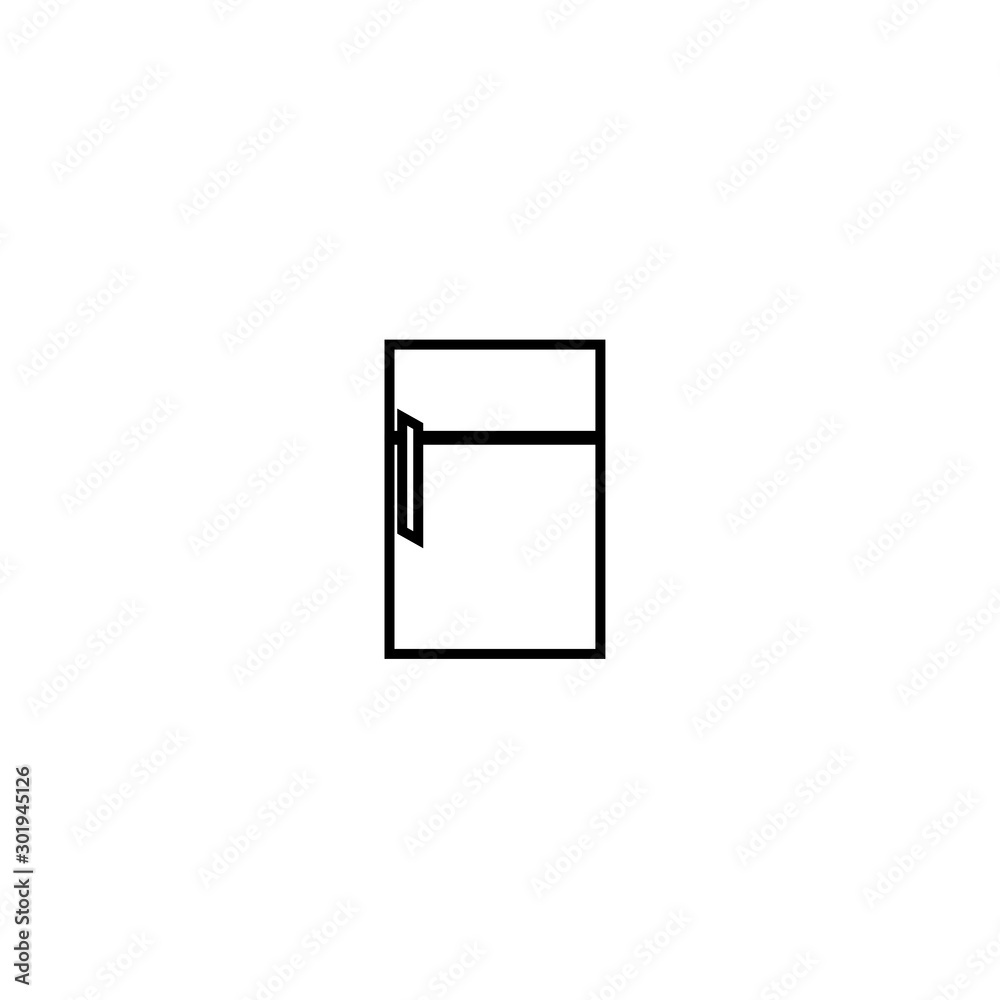 Refrigerator icon. Kitchen equipment symbol. Logo design element Refrigerator icon. Kitchen equipment symbol. Logo design element