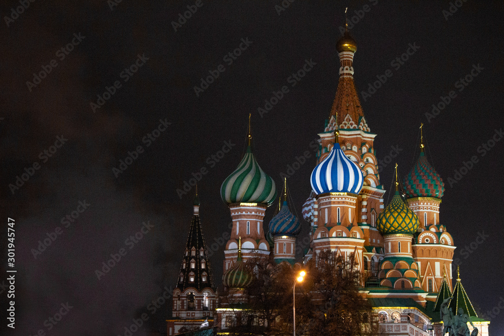 st basils cathedral at night moscow russia