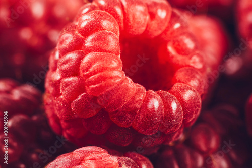 Raspberries Macro Close Up