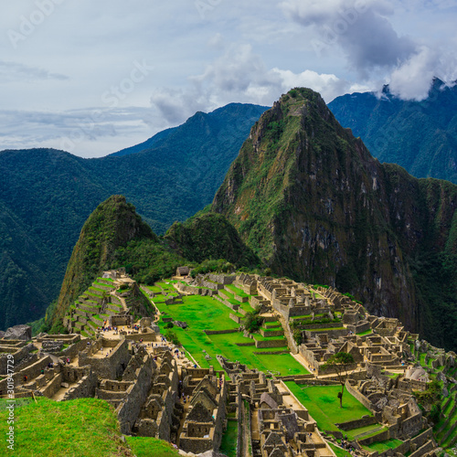 Machu Picchu, ancient Andean Inca town, Peru photo