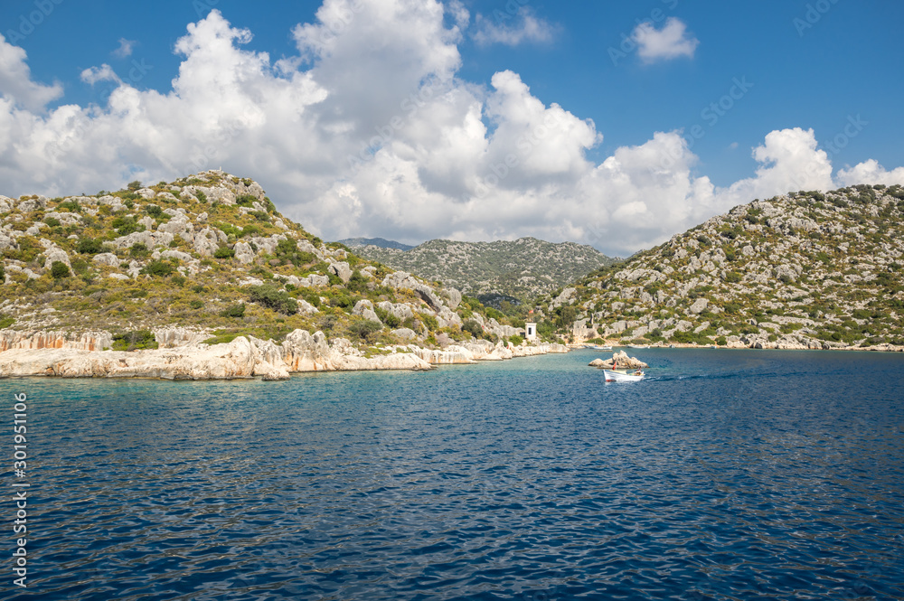 Fototapeta premium The coast of Mediterranean sea