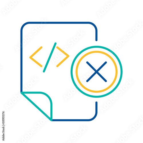 HTML tag file deletion color linear icon