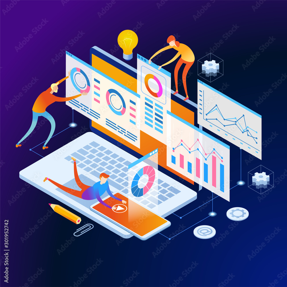 Obraz premium Data analysis tool Web Banner