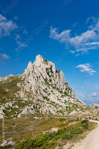Tulove Grede, conglomerate of white limestone cliffs on south Velebit
