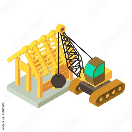 Dismantling icon. Isometric illustration of dismantling vector icon for web