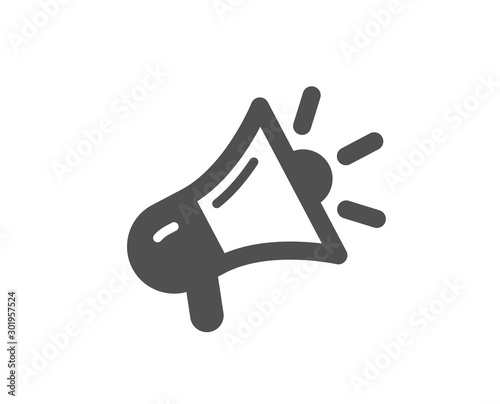 Advertisement device symbol. Megaphone icon. Brand ambassador sign. Classic flat style. Simple megaphone icon. Vector
