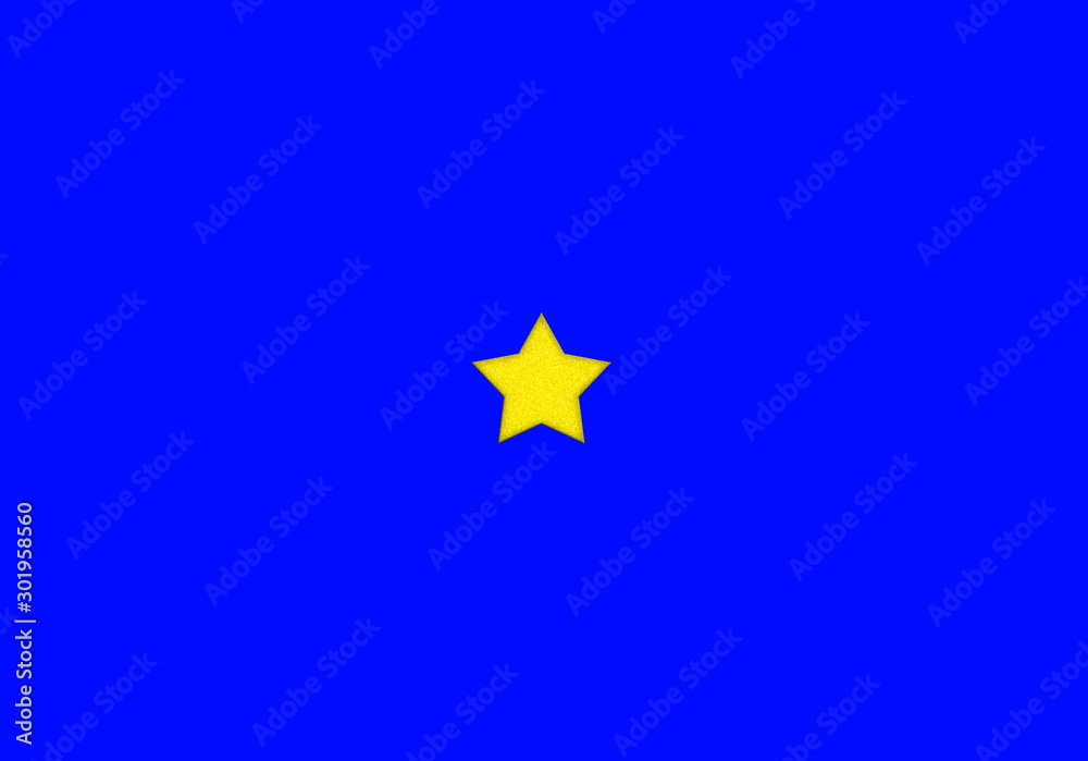 Obraz premium Sparkling cute star mark used for evaluation or grade or rank. 評価、グレード、ランクなどに使用するきらきらとしたかわいい星マーク