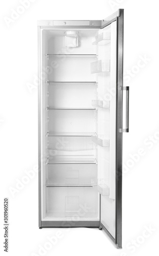 Wallpaper Mural Empty modern fridge on white background Torontodigital.ca
