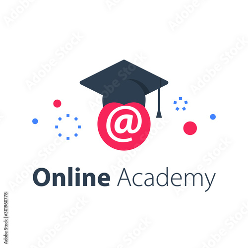 Online education, distant learning, internet academy, web university