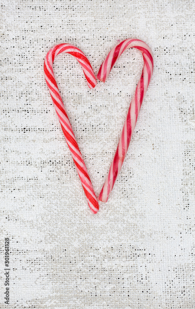 Nordic Style Christmas Ornament Sugar Cane Heart Nordic Style Christmas Ornament Sugar Cane Heart