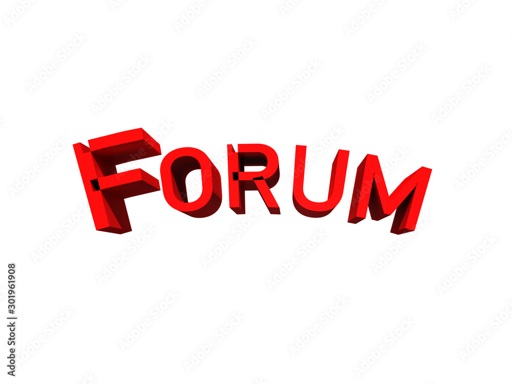 Fototapeta premium Forum text 3d