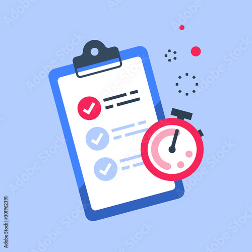 Fast services, check list and stopwatch, quick questionnaire, short survey