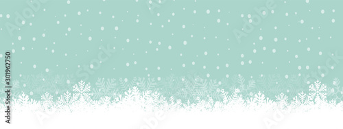 Chritmas background snowflakes teal green snow winter Illustration Vector eps10