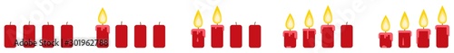 Christmas Advent candles Illustration Vector eps10