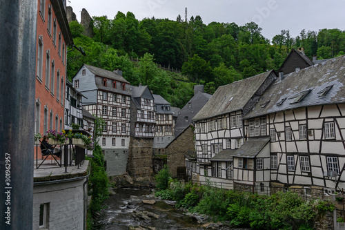 Monschau, medieval old town in Germany, north Eifel