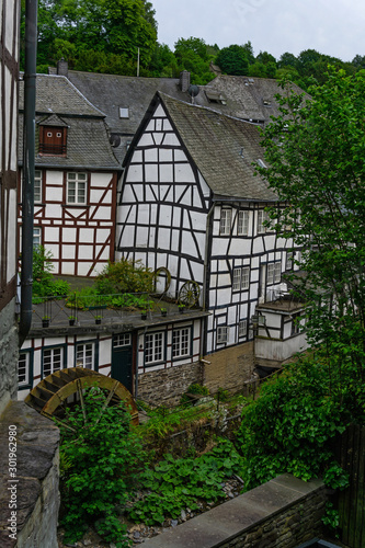 Monschau, medieval old town in Germany, north Eifel