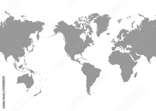 Fototapeta Naklejka Na Ścianę i Meble -  World Map - America in center