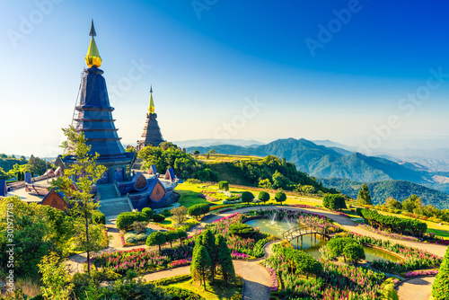 Sunset at Doi Inthanon - Chiang mai Thailand photo