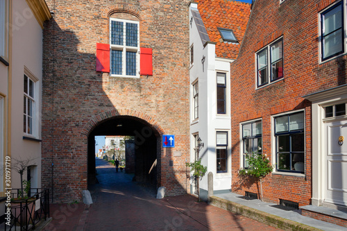 The old city gate Lekpoort in Vianen in the Netherlands photo