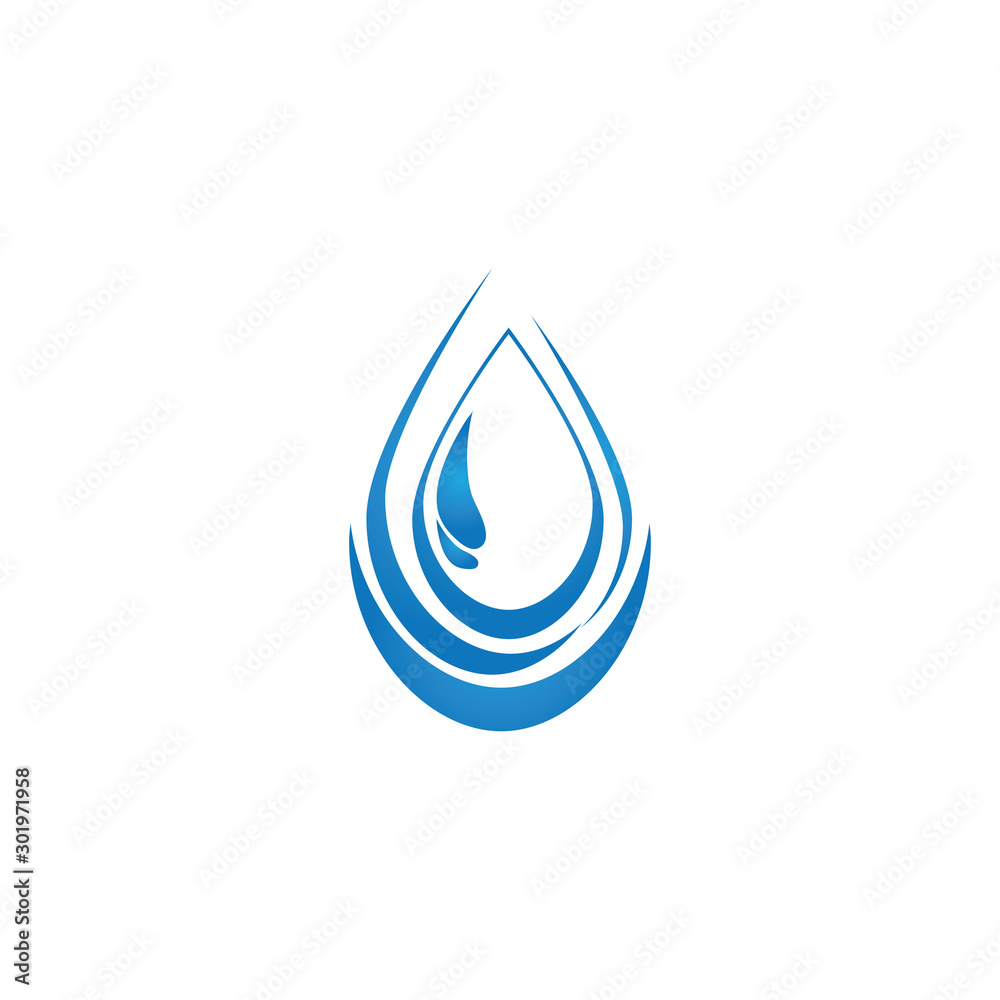 Water drop logo template illustration - Vector Water drop logo template illustration - Vector