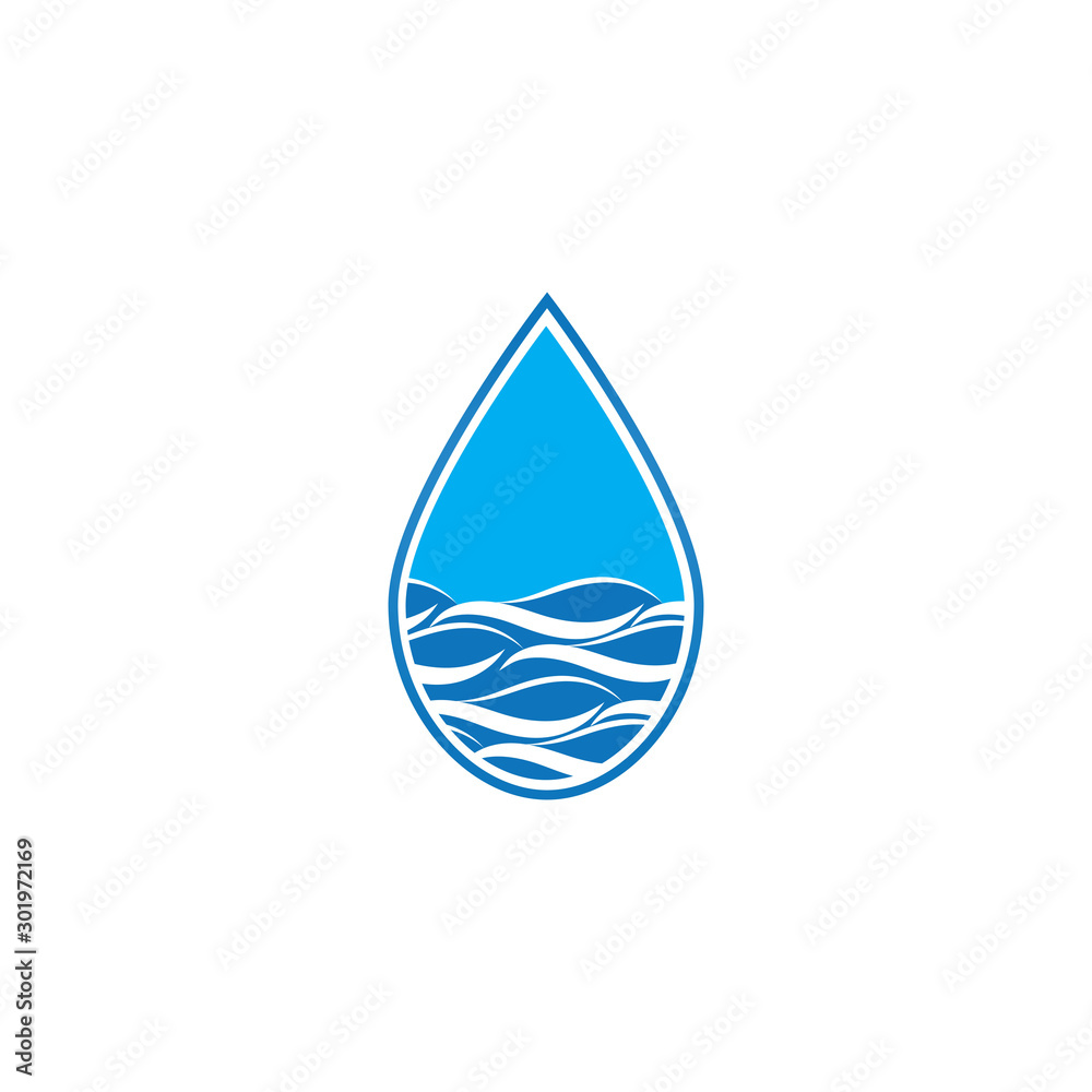 Water drop logo template illustration - Vector Water drop logo template illustration - Vector