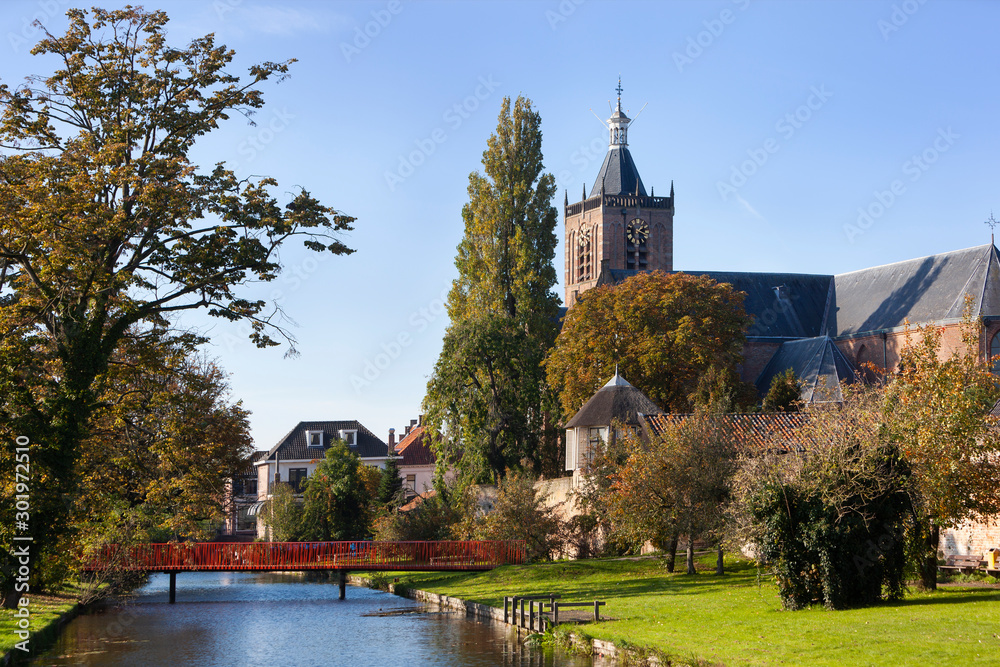 View on historic Vianen in the Netherlands