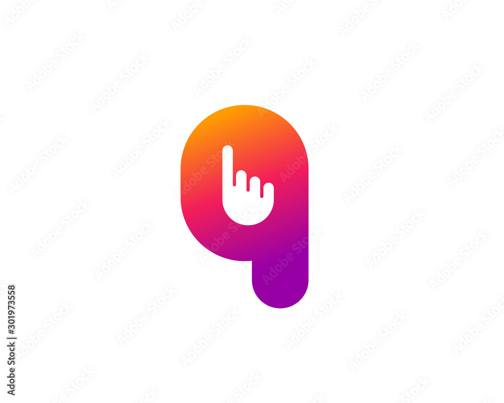 Letter Q hand logo icon design template elements Letter Q hand logo icon design template elements