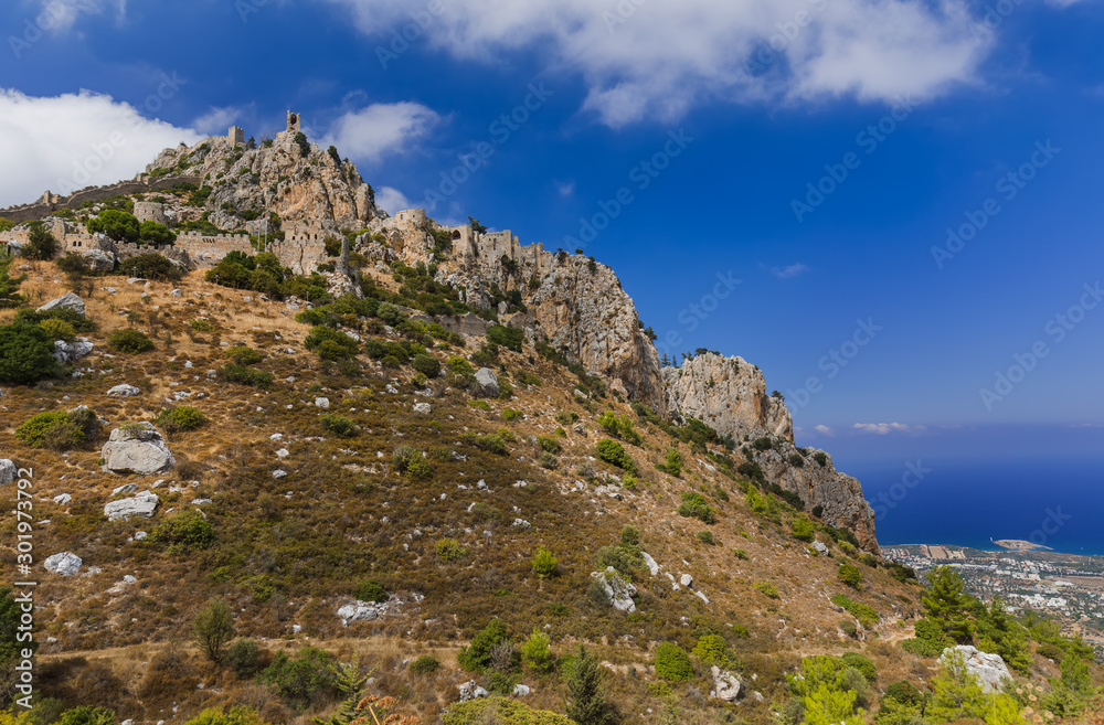 Historical Saint Hilarion Castle in Kyrenia region - Northern Cyprus