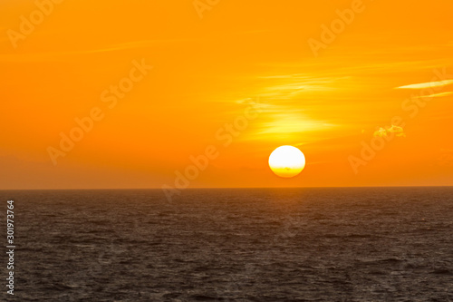 Ibiza sunset from Cala Conta Comte in San Jose at Balearic Islands Spain. © martinscphoto