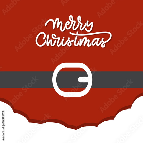 Creative christmas letter and envelope template. Merry Christmas.
