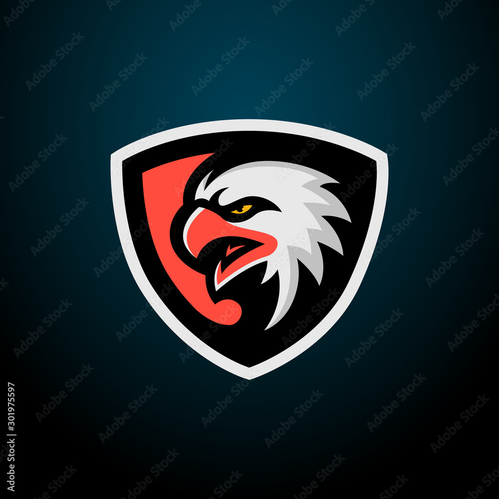Eagle esport gaming logo design. Eagle head logo emblem design badge mascot vector Eagle esport gaming logo design. Eagle head logo emblem design badge mascot vector