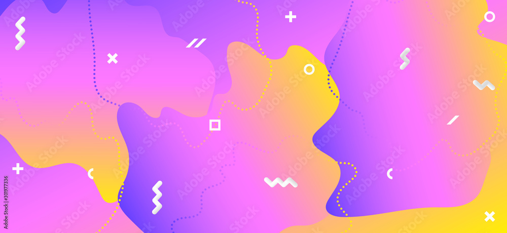 Obraz premium Purple Liquid Design. Hipster Digital Decoration. 