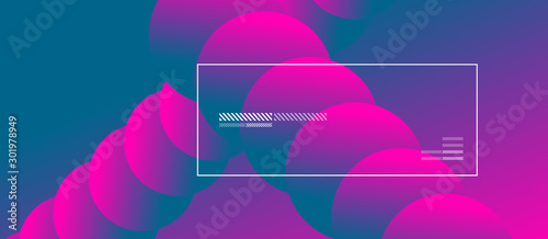 Simple abstract background with neon color circles. Memphis Style Geometric Pattern. Vector Illustration For Wallpaper, Banner, Background, Card, Book Illustration, landing page
