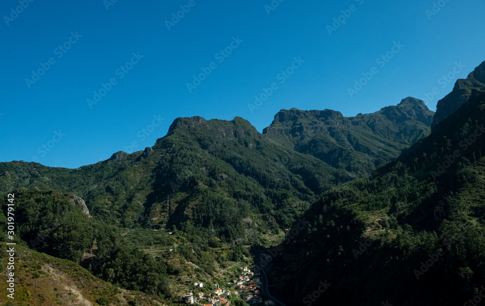Mountains near Levada Do Risco, PR6, from Rabacal Madeira, Portugal, Europe