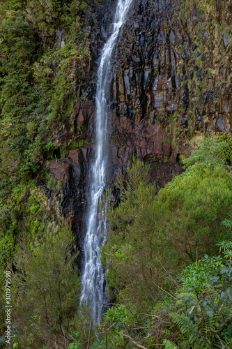 Waterfall at Levada Do Risco, PR6, from Rabacal Madeira, Portugal, Europe photo