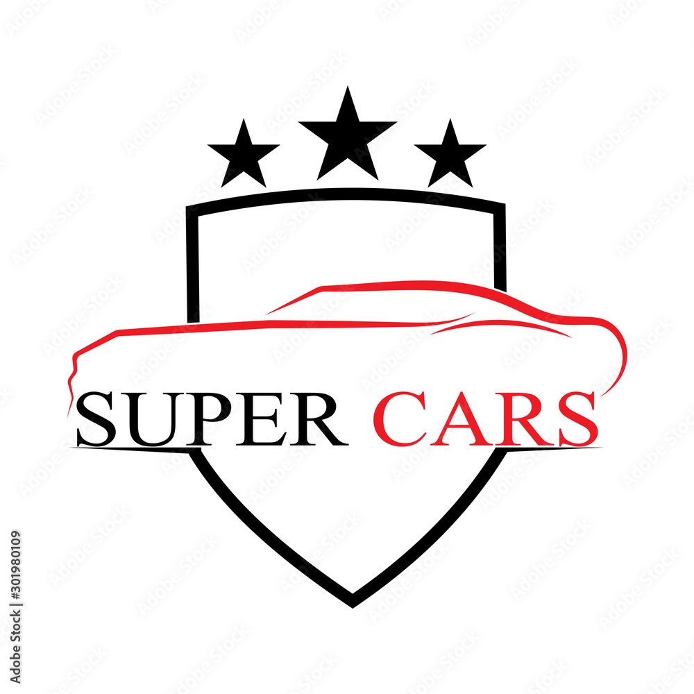 Car silhouette logo Vector template icons