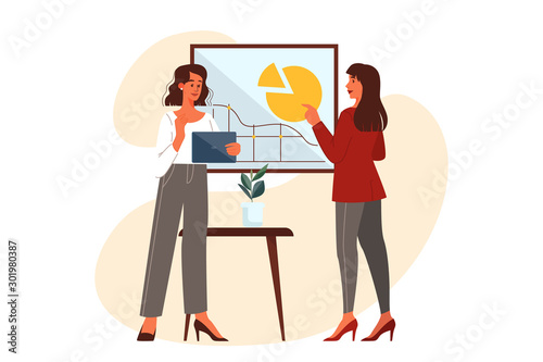 Group of business people at work, office meeting.