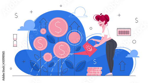 Business finance growth concept