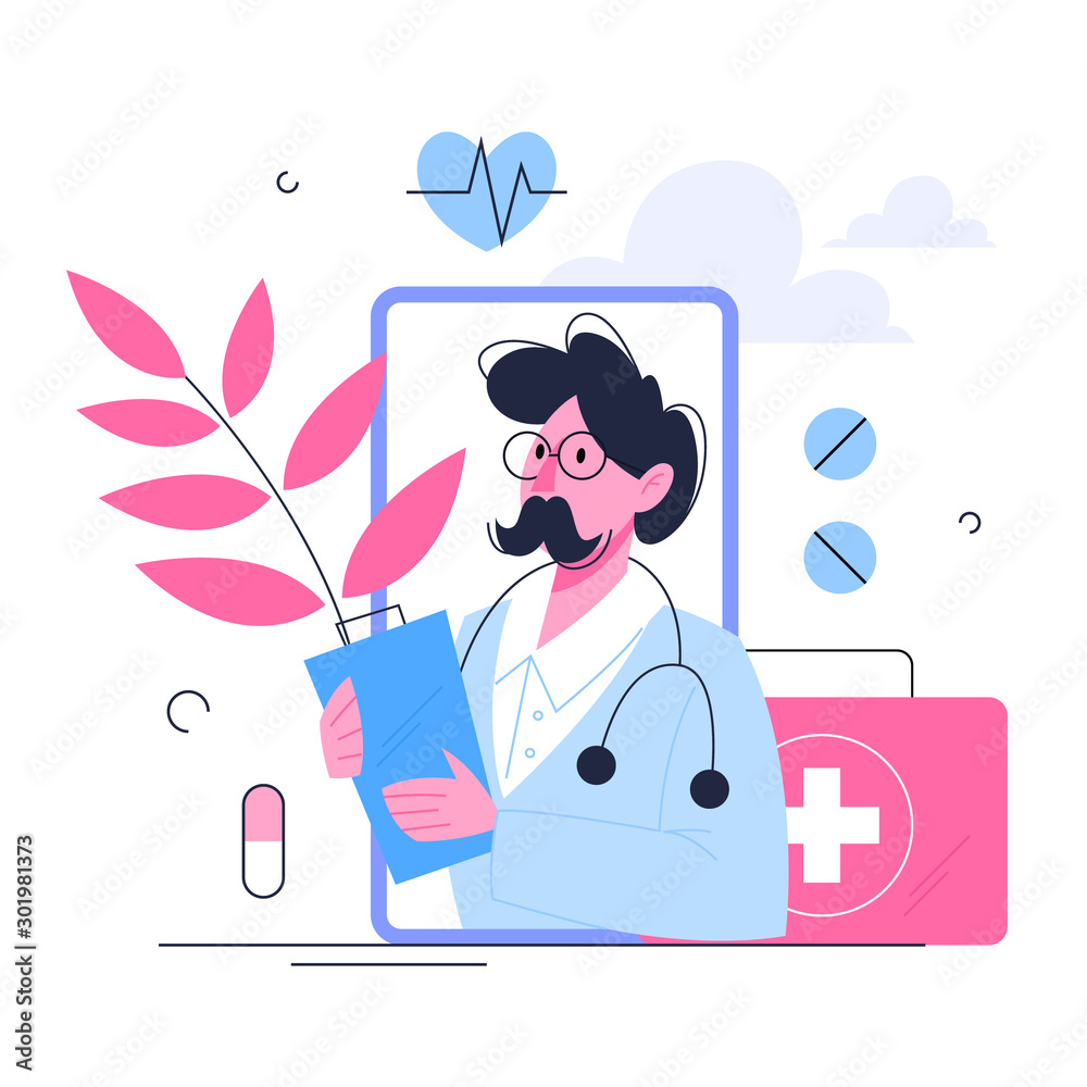 Healthcare concept, idea of doctor caring about patient health. Healthcare concept, idea of doctor caring about patient health.