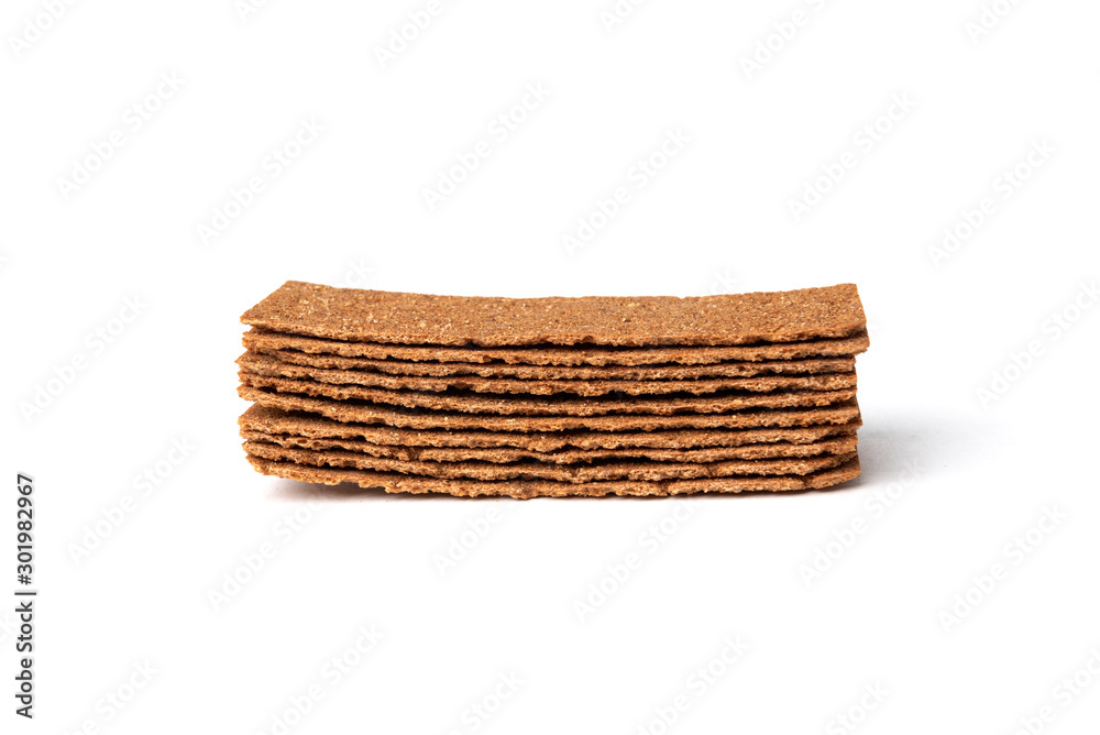 Crispbread isolated on white background. Crispbread isolated on white background.