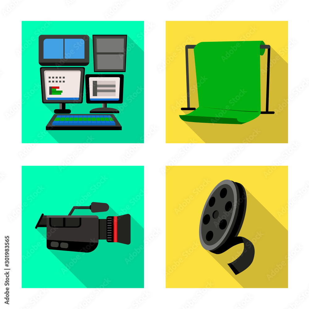 Isolated object of news and studio sign. Collection of news and program stock vector illustration. Isolated object of news and studio sign. Collection of news and program stock vector illustration.