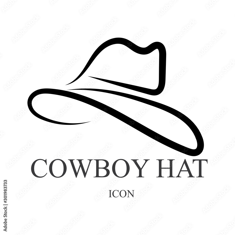 cowboy hat logo icon vector design template cowboy hat logo icon vector design template