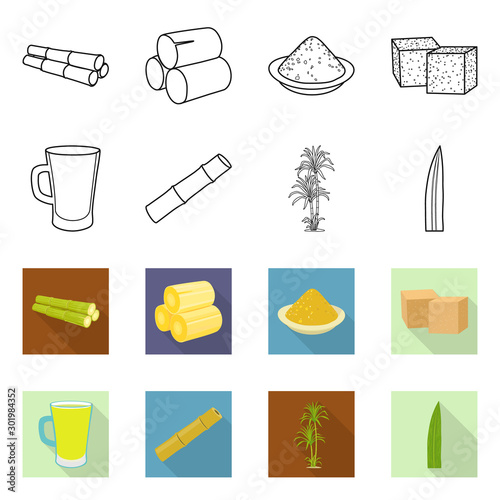 Vector illustration of production and farm icon. Set of production and agriculture vector icon for stock.