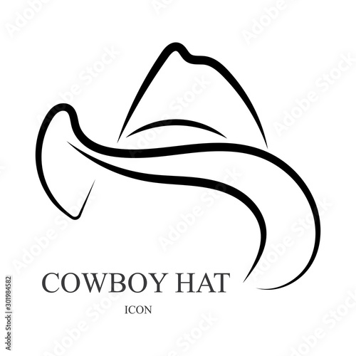 cowboy hat logo icon vector design template