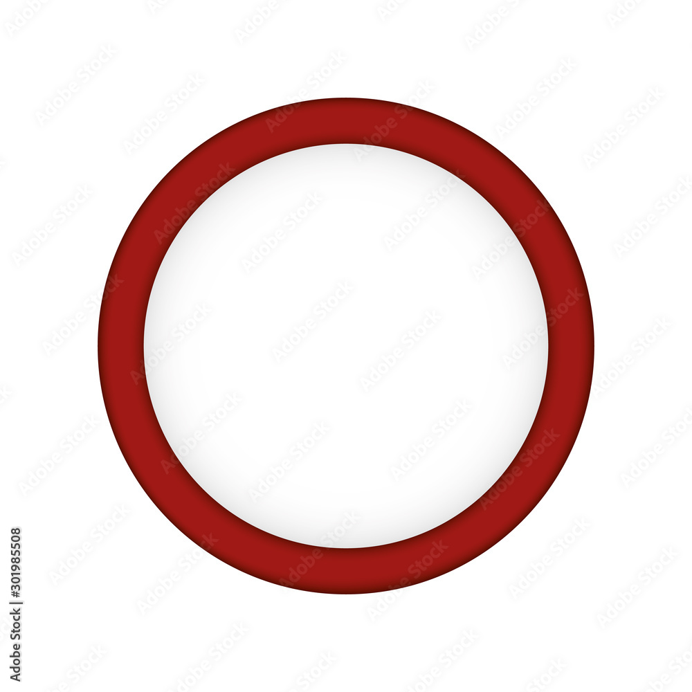 red button - circle frame isolated on white background red button - circle frame isolated on white background