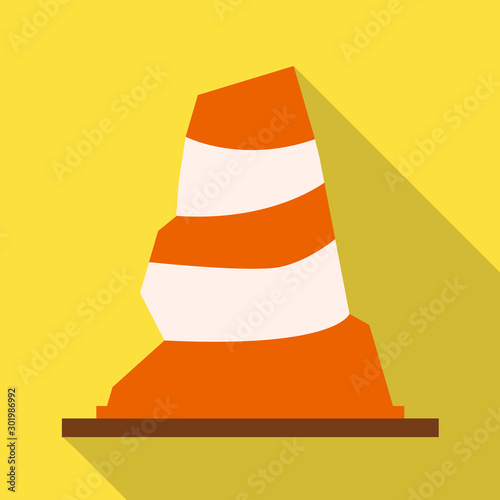 Vector illustration of road and cone logo. Web element of road and rumpled vector icon for stock.