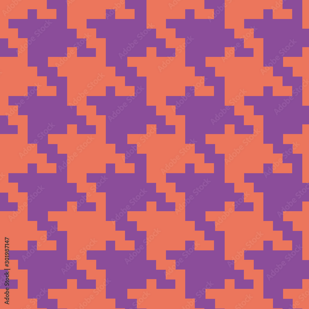 Seamless pied de poule squares background pattern print design
